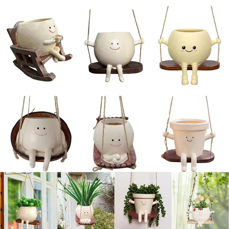 Garden Swing Chair - Vaso per Piante Grasse a Forma