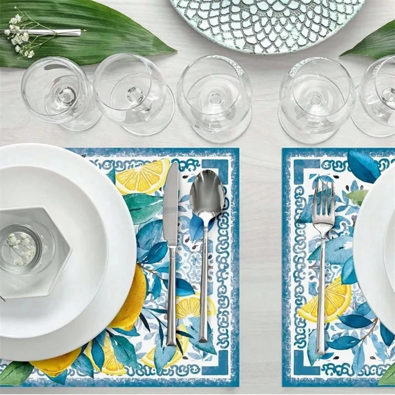 4 tovagliette in lino con moti - Outdoor Furniture Dining recensione e prezzo