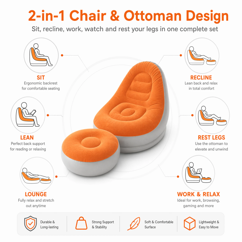 Set Divano Gonfiabile in Tessu - Outdoor Furniture Design recensione e prezzo