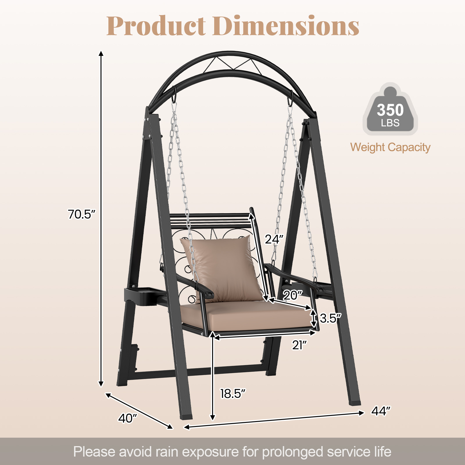 Altalena da esterno con suppor - Garden Swing Chair recensione e prezzo