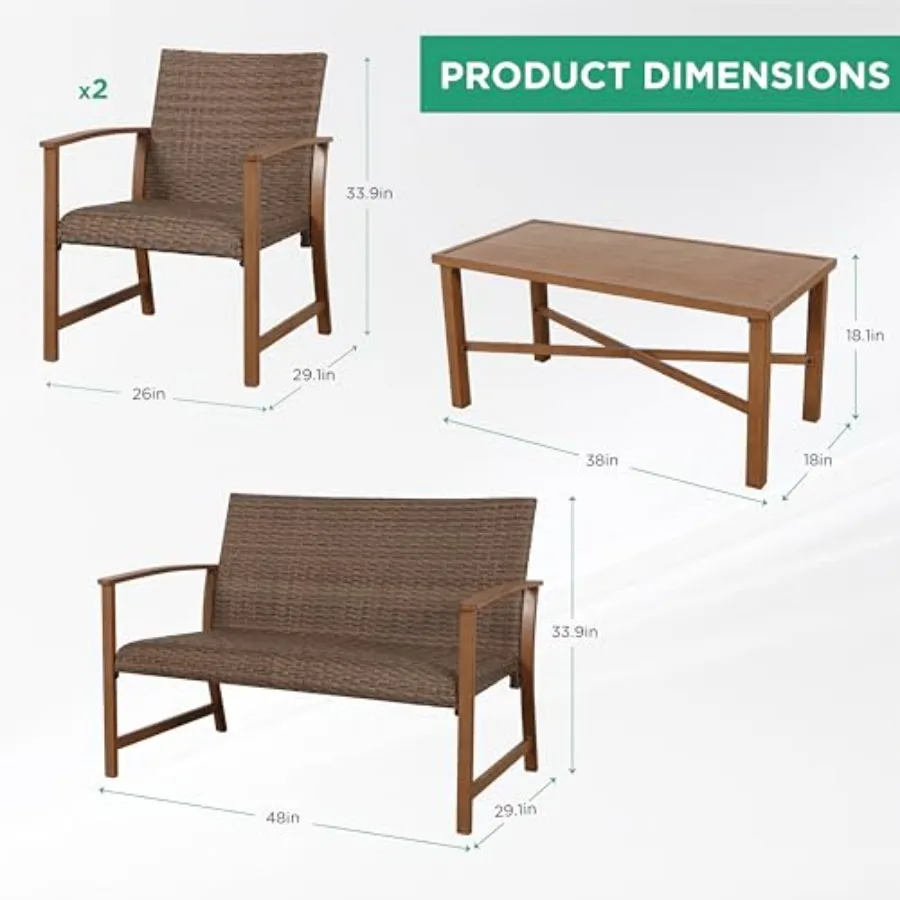 Set di mobili da esterno in vi - Outdoor Furniture Durable recensione e prezzo