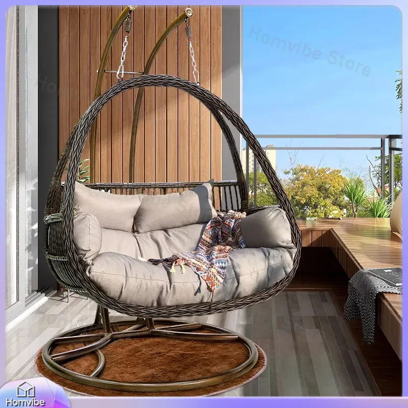 Sedia sospesa in doppio rattan - Garden Swing Chair recensione e prezzo
